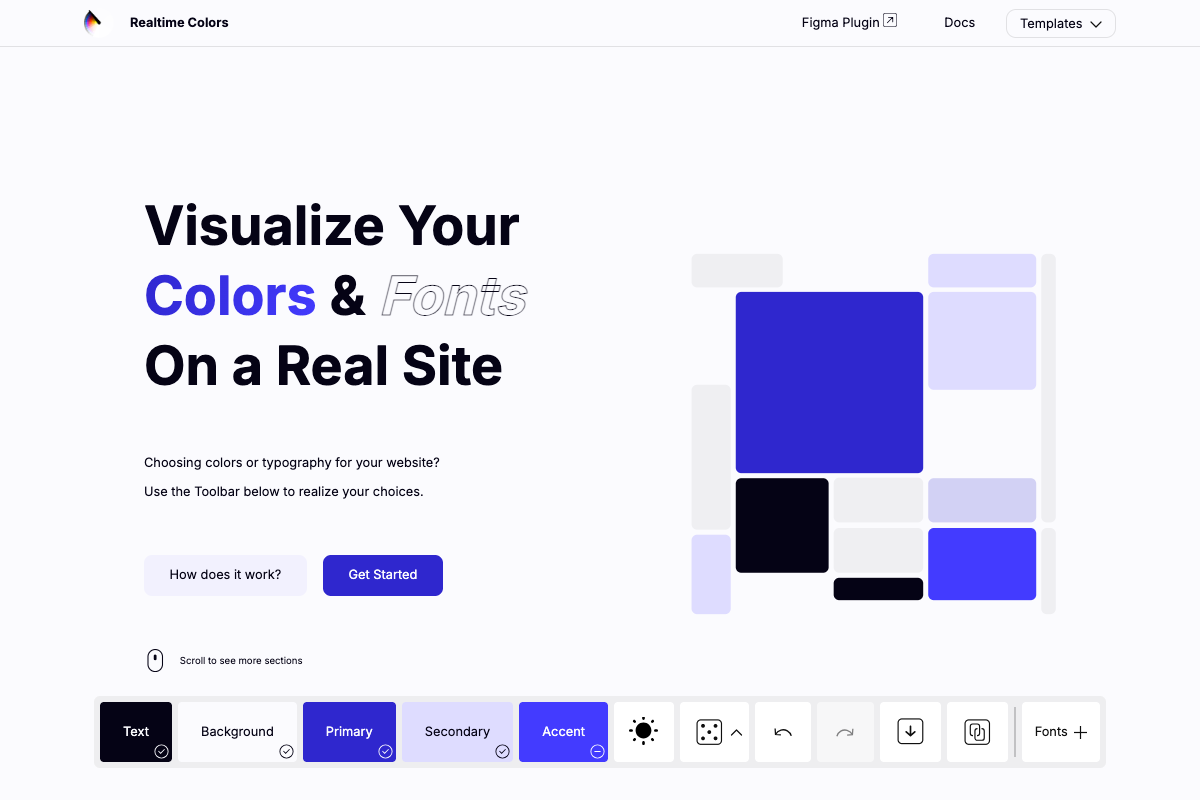 Realtime Colors live preview interface